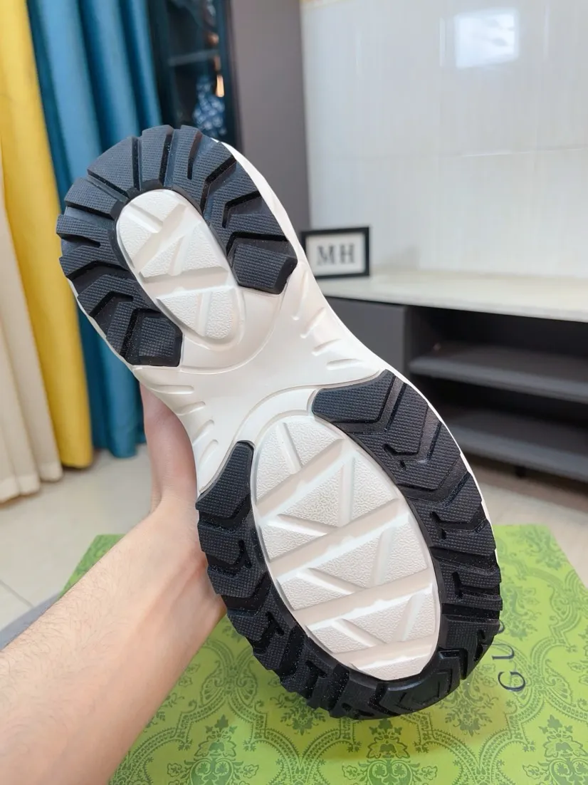 Men's shoes 💰520🌹🌹【GUCCI】pop-up casual sneakers with daddy outsole, breathable and comfortable, easy to walk, a versatile style for trendy men, upper with cowhide edge and outsole with 3D upper printing➕genuine leather lining➕Gucci's popular original outsole, sports and running style, super comfortable. Code number 38-44